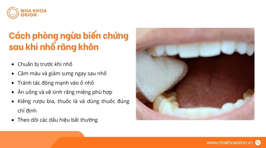 Chăm s&oacute;c đ&uacute;ng c&aacute;ch gi&uacute;p vết thương hồi phục v&agrave; hạn chế biến chứng sau nhổ răng kh&ocirc;n