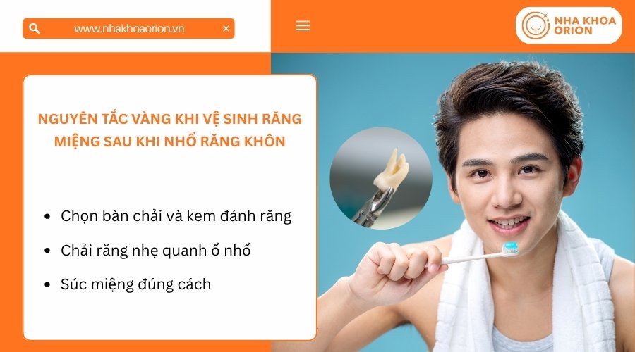 Vệ sinh đ&uacute;ng c&aacute;ch gi&uacute;p l&agrave;m sạch khoang miệng v&agrave; hạn chế t&aacute;c động đến v&ugrave;ng ổ nhổ