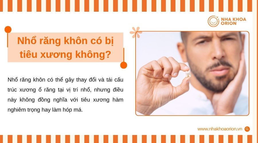 Nhổ răng kh&ocirc;n kh&ocirc;ng g&acirc;y ti&ecirc;u xương đ&aacute;ng kể nếu qu&aacute; tr&igrave;nh l&agrave;nh thương diễn ra thuận lợi