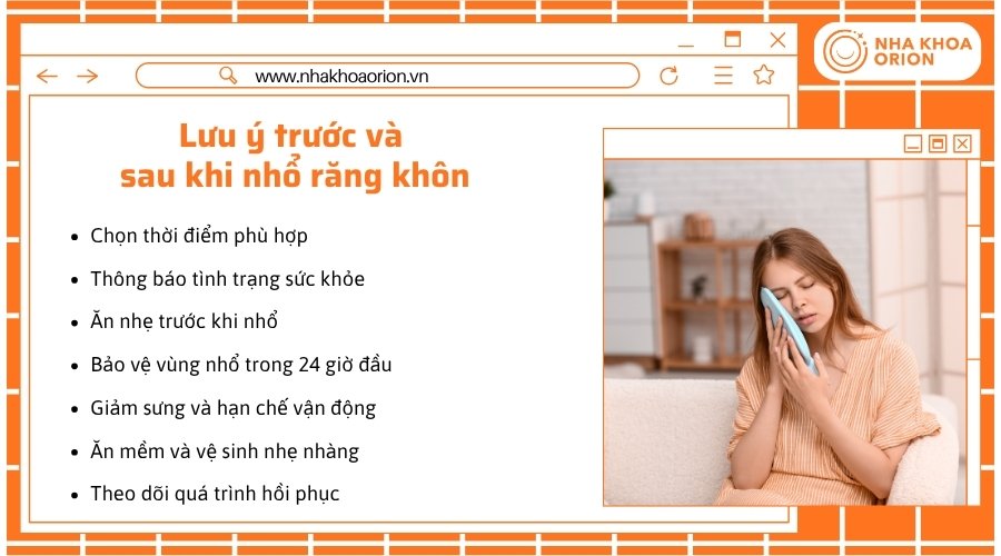 Cần chuẩn bị trước khi nhổ và chăm sóc đúng cách để hỗ trợ vết thương hồi phục thuận lợi