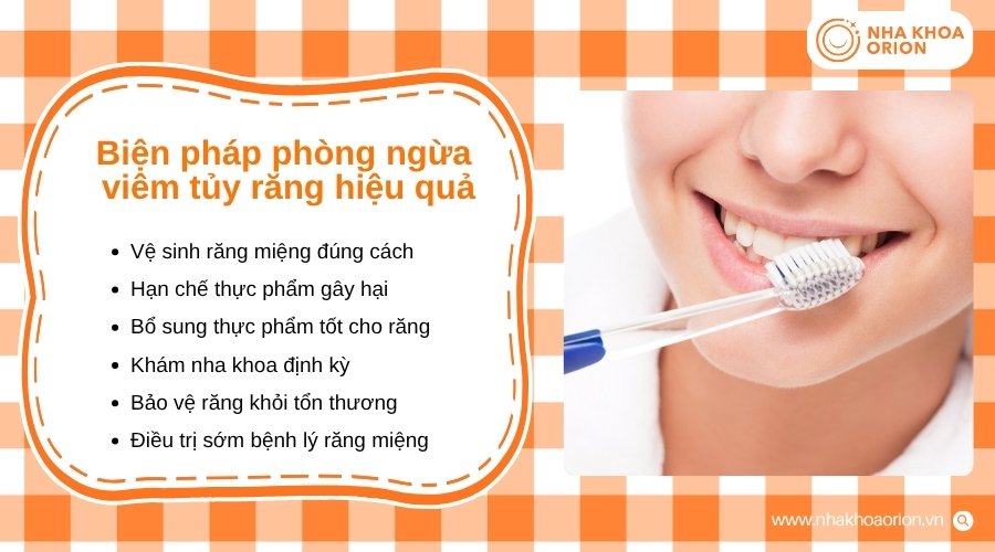 Chăm sóc răng đúng cách giúp giảm nguy cơ viêm tủy