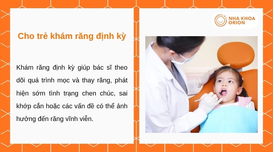 Nha khoa Orion hỗ trợ trẻ theo dõi và chăm sóc răng miệng định kỳ