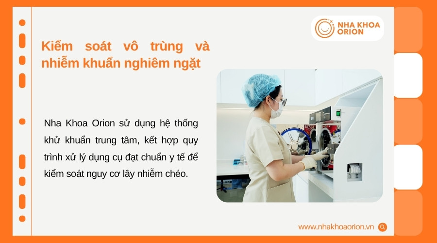 Orion kiểm so&aacute;t nhiễm khuẩn chặt chẽ nhằm đảm bảo an to&agrave;n trong qu&aacute; tr&igrave;nh điều trị