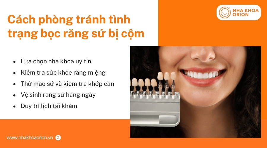 Quy tr&igrave;nh phục h&igrave;nh ch&iacute;nh x&aacute;c v&agrave; chăm s&oacute;c đ&uacute;ng c&aacute;ch gi&uacute;p hạn chế nguy cơ răng sứ bị cộm