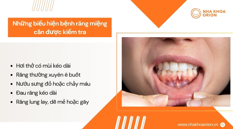 Một số dấu hiệu bất thường cần được kiểm tra sớm để tránh bệnh răng miệng tiến triển