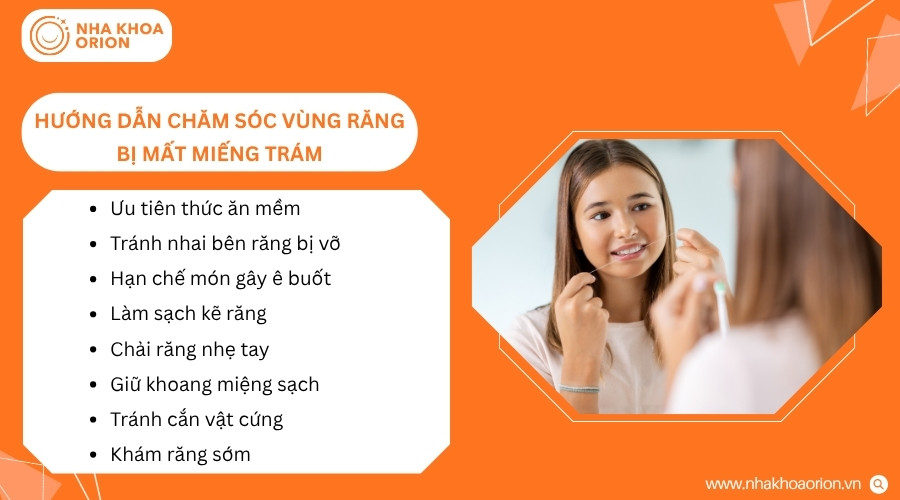 Chăm sóc đúng cách giúp hạn chế tổn thương và thức ăn mắc tại vùng răng vỡ