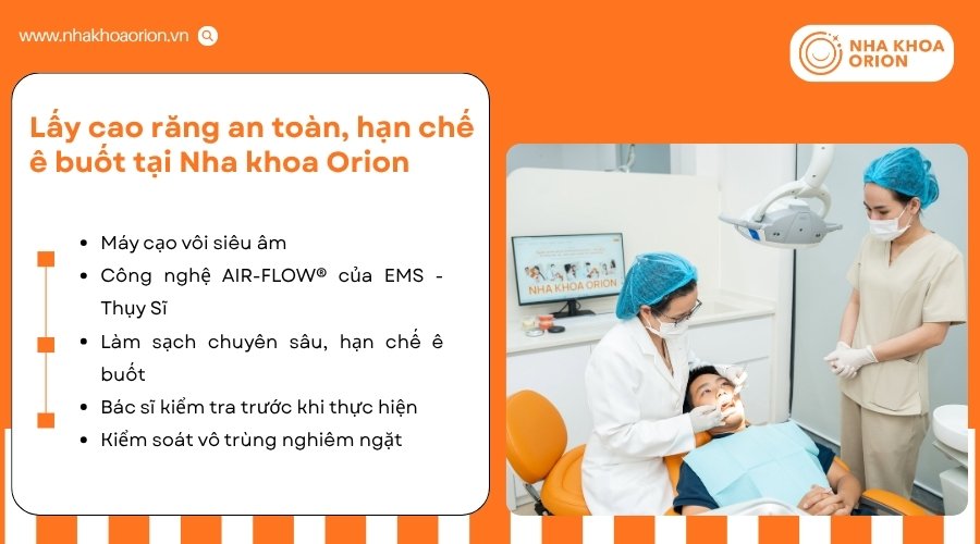 Nha khoa Orion ứng dụng c&ocirc;ng nghệ hiện đại nhằm hỗ trợ qu&aacute; tr&igrave;nh lấy cao răng nhẹ nh&agrave;ng